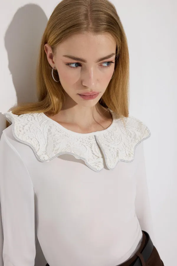 DANTEL YAKA ÇITÇITLI BODY