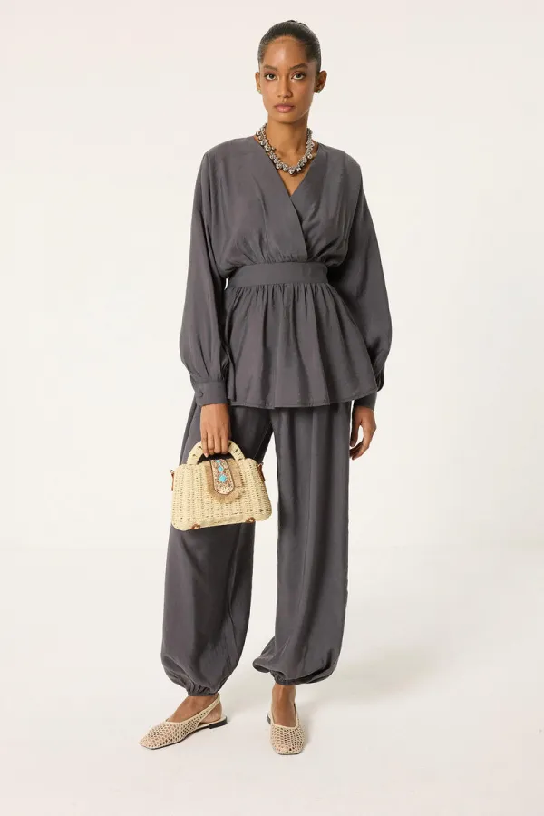 PEPLUM TUNİK ŞALVAR PANTOLON 2'Lİ TAKIM