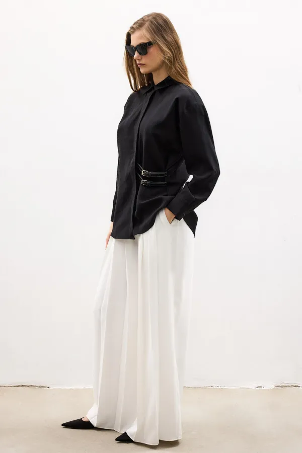 SHIRT WITH BELT DETAIL