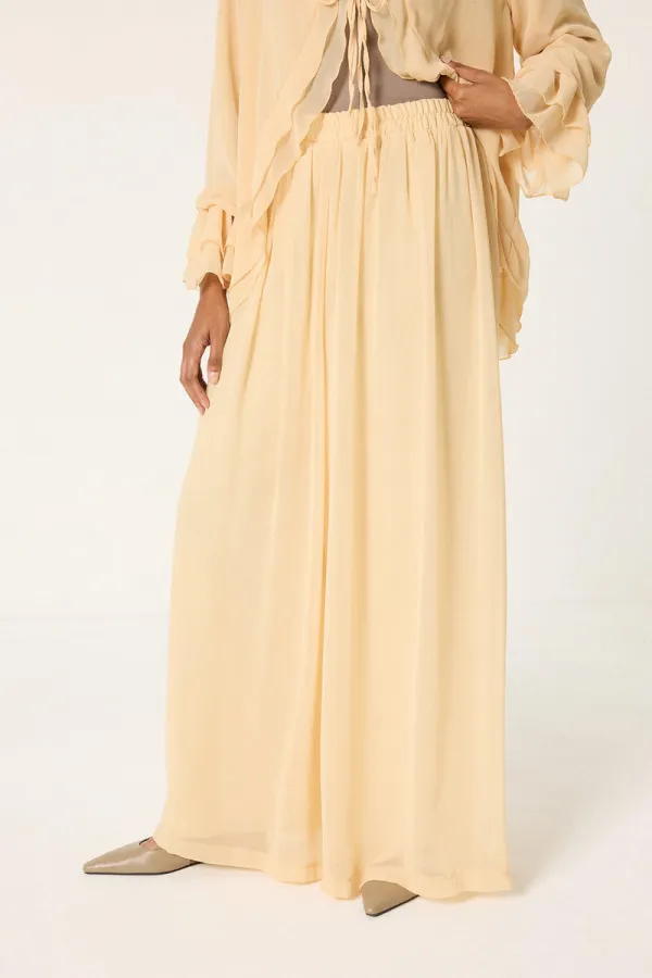 ENSEMBLE 2 PIÈCES EN CHIFFON À NŒUD SUR LE DEVANT