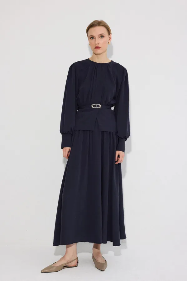 KEMER DETAYLI TUNİK ETEK TAKIM