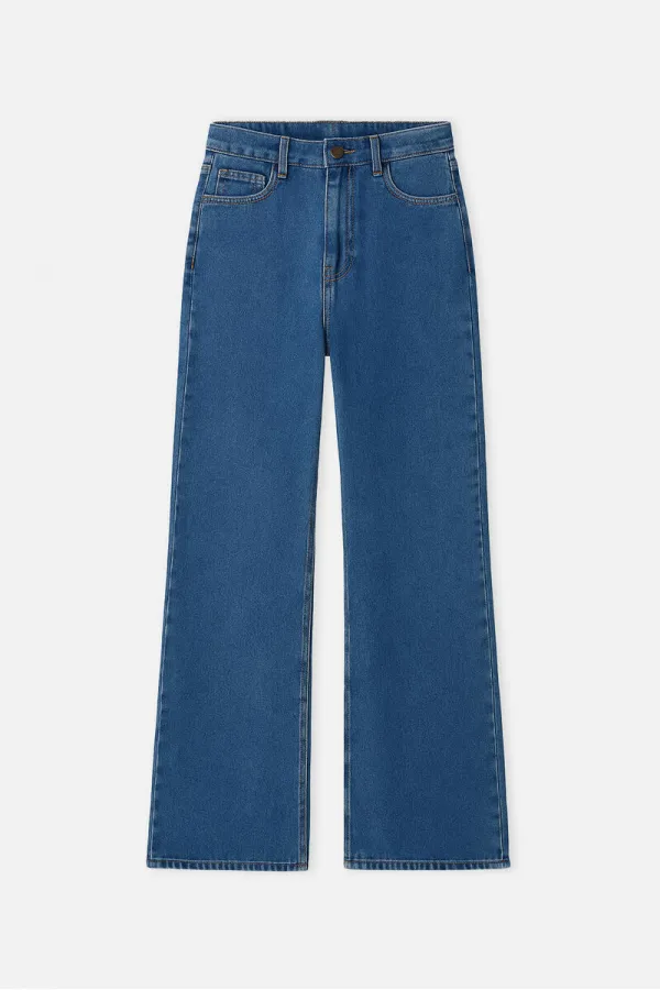WIDE-LEG DENIM PANTS