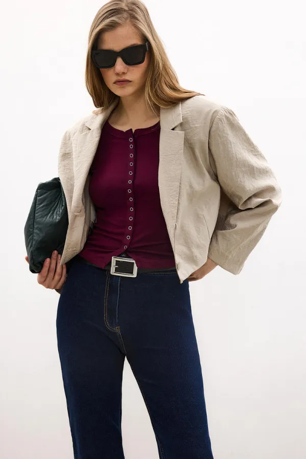 ÖNDEN ÇITÇITLI UZUN KOLLU BODY