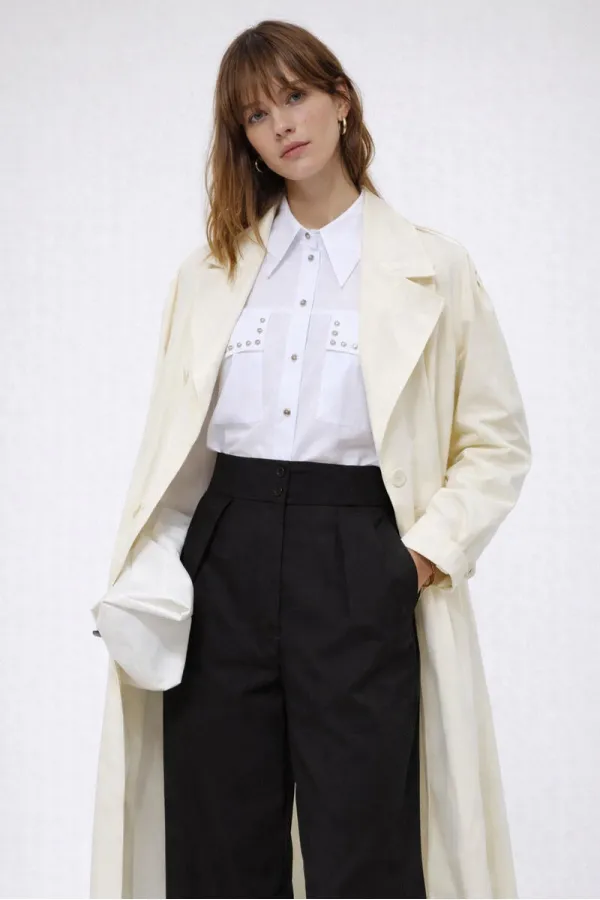 HIGH-WAISTED PLEATED PANTS HIGH-WAISTED PLEATED PANTS