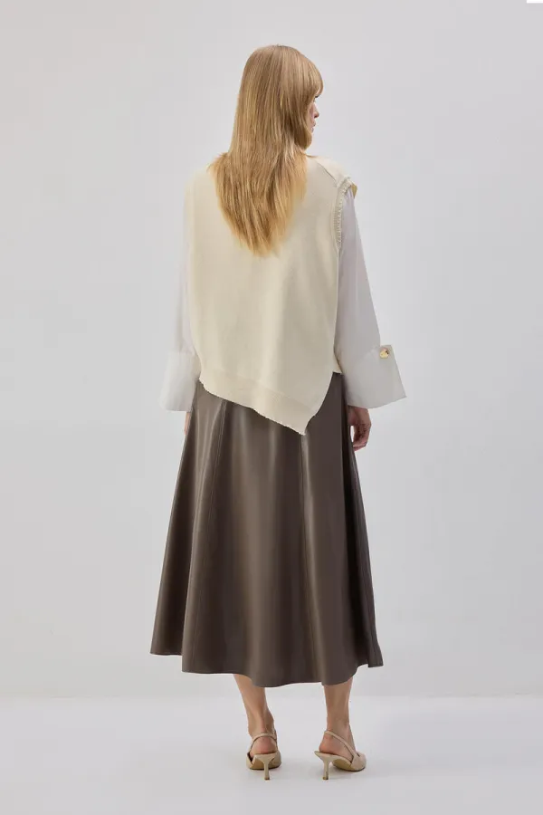 ASİMETRİK KESİM TRİKO SÜVETER