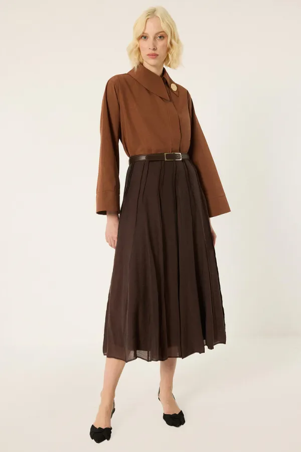 CHEMISE EN POPLINE ASYMÉTRIQUE