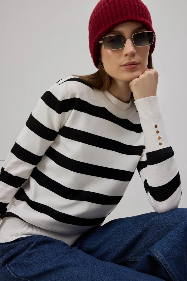 ÇİZGİLİ TRİKO KAZAK