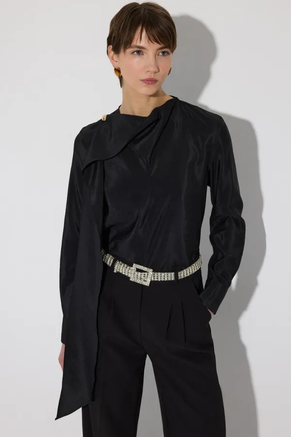 GOLD BUTTONED CUPRA TUNIC