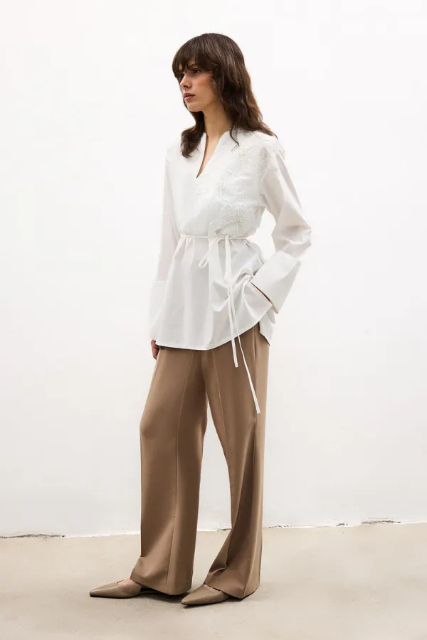 EMBROIDERED APPLIQUE TUNIC