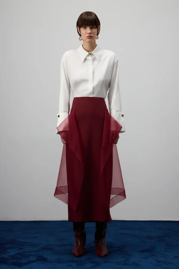 ORGANZA PENCIL SKIRT