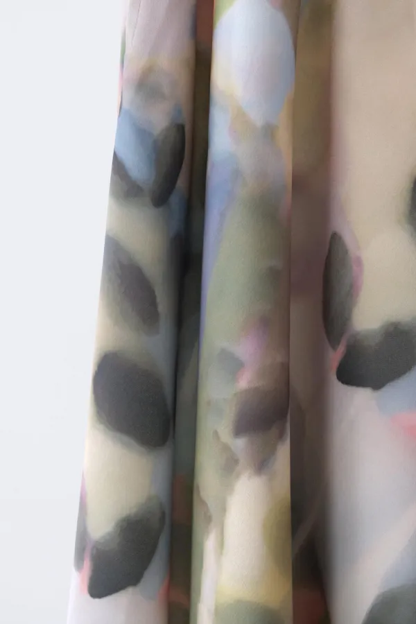 PATTERNED SATIN SKIRT PATTERNED SATIN SKIRT