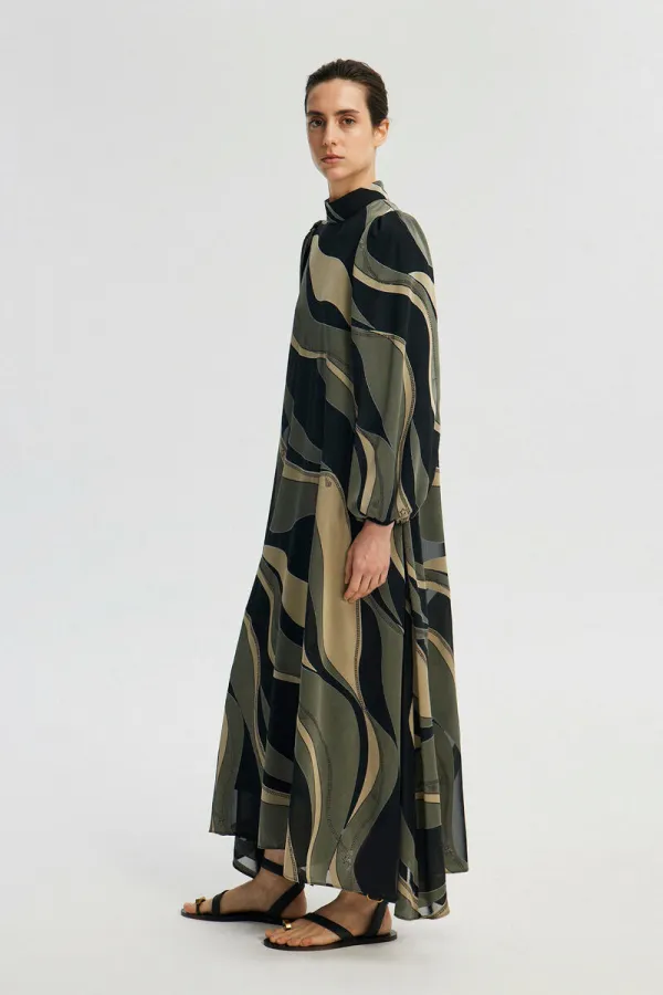 ABSTRACT PATTERNED DRESS ABSTRACT PATTERNED DRESS