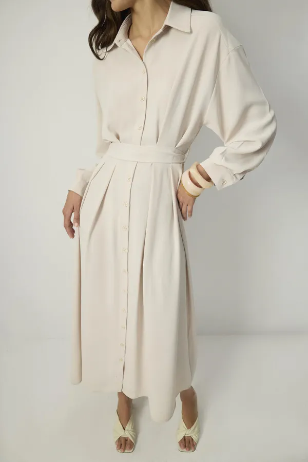 PİLELİ GÖMLEK ELBİSE