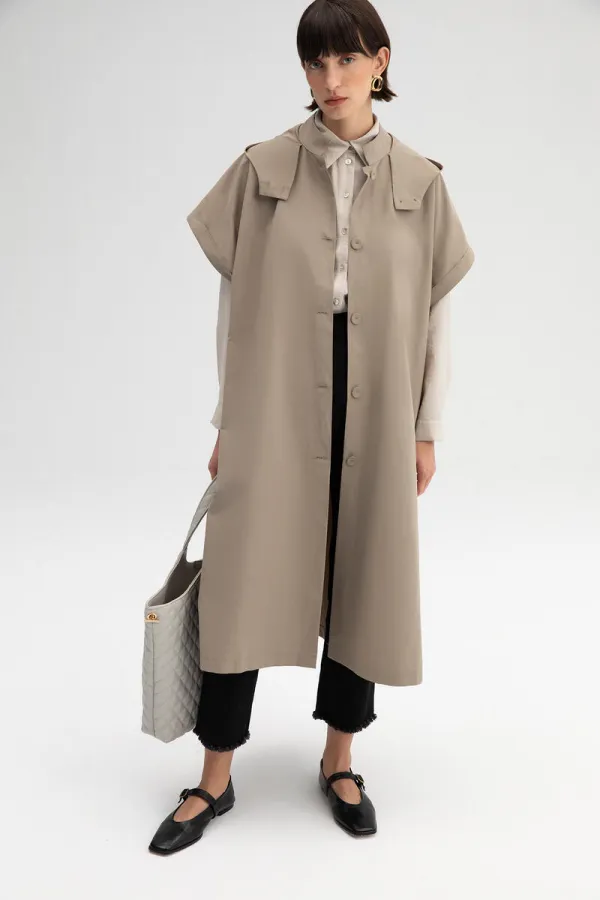 KAPÜŞONLU TRENÇKOT