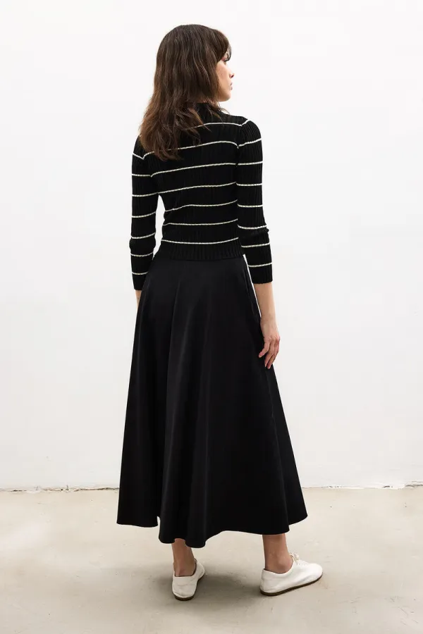 POLO YAKA ÇİZGİLİ TRİKO KAZAK