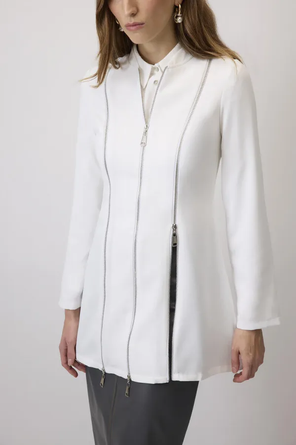 ZIPPED CREPE JACKET ZIPPED CREPE JACKET