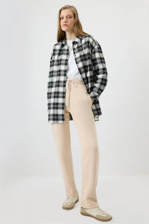 KNITTED PANTS WITH ELASTIC WAISTBAND