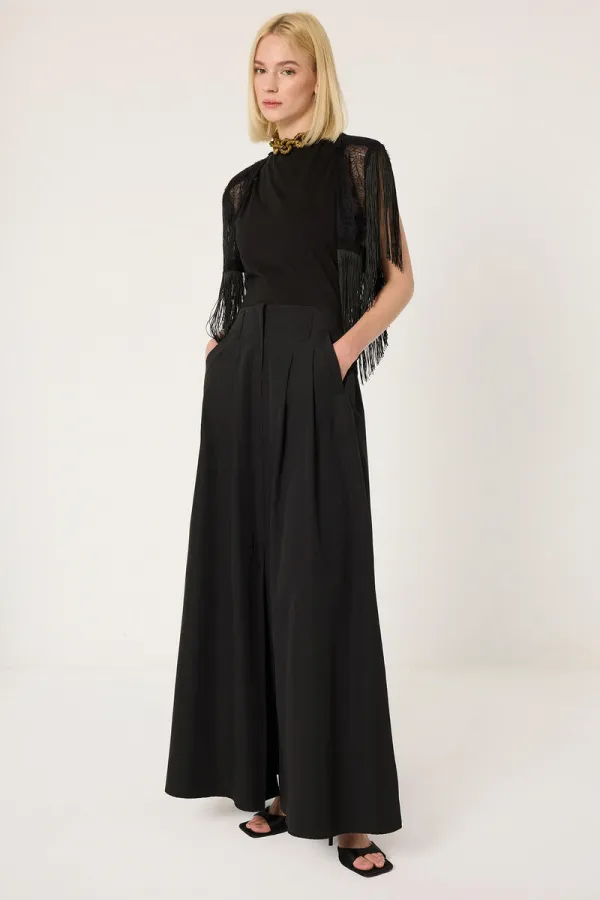 Jupe trapèze à pinces