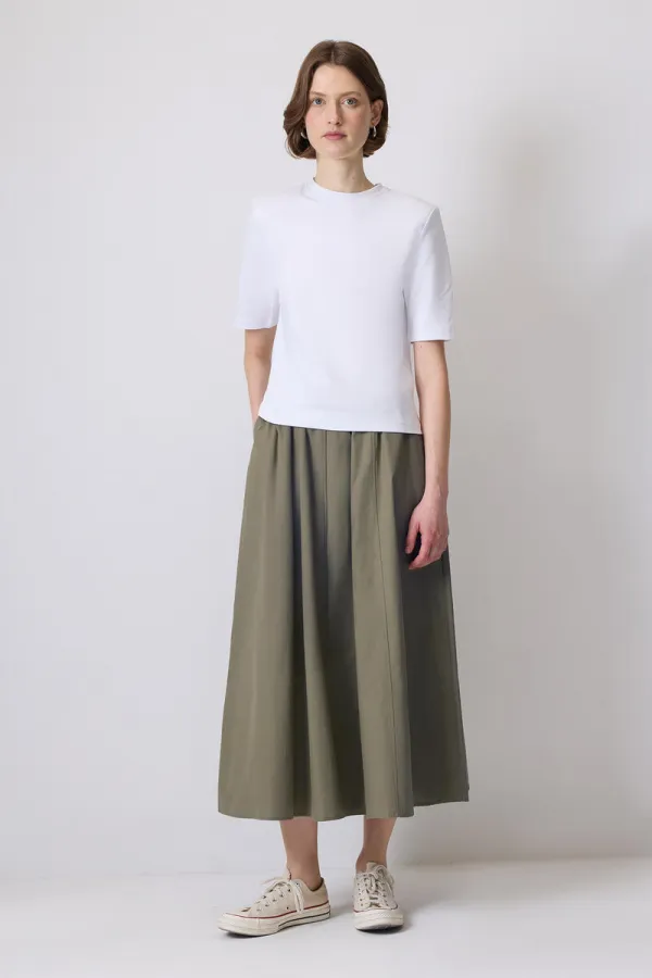 JUPE TISSÉE AVEC TAILLE FRONCÉE
