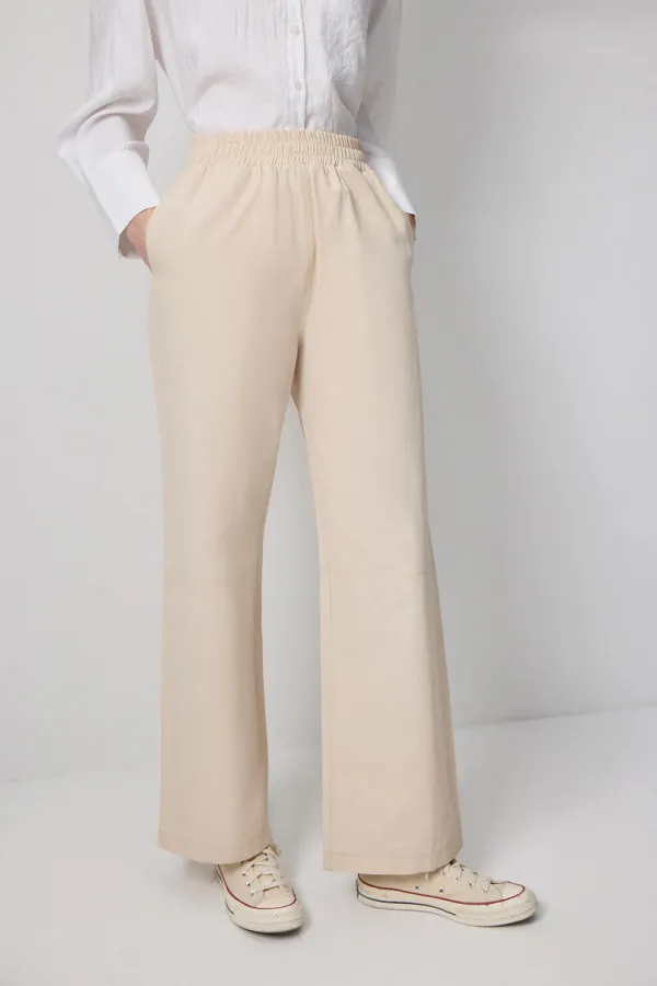 BELİ LASTİKLİ BOL PAÇA PANTOLON