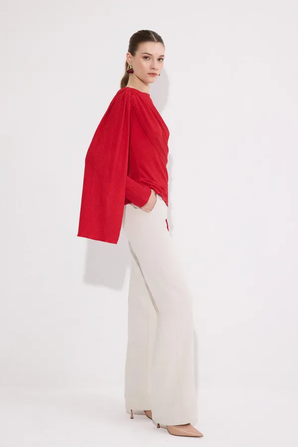 CHEMISE EN MAILLE DRAPÉE