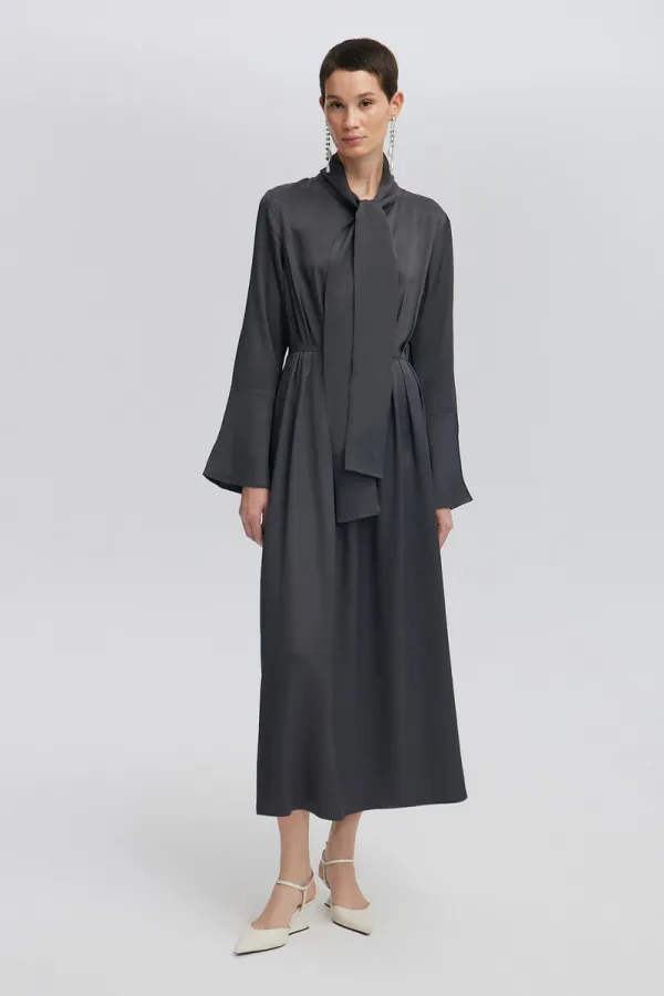 BELTED PLEATED DRESS BELTED PLEATED DRESS