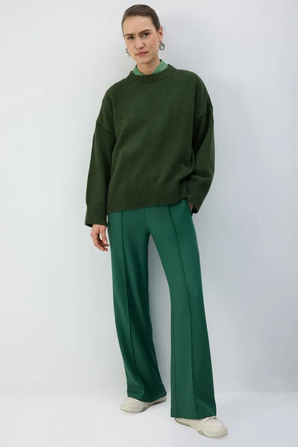 BELİ LASTİKLİ NERVÜRLÜ PANTOLON