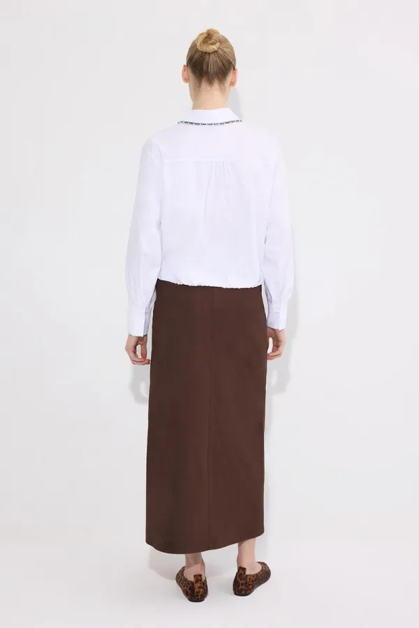 TAŞ İŞLEMELİ KISA GÖMLEK