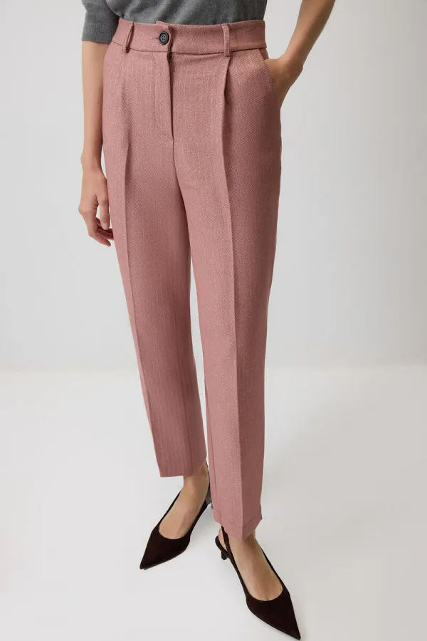 ÇİZGİLİ PİLELİ PANTOLON