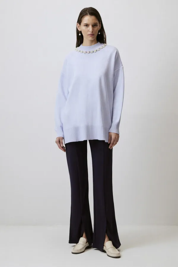 YAKASI İNCİLİ KAZAK