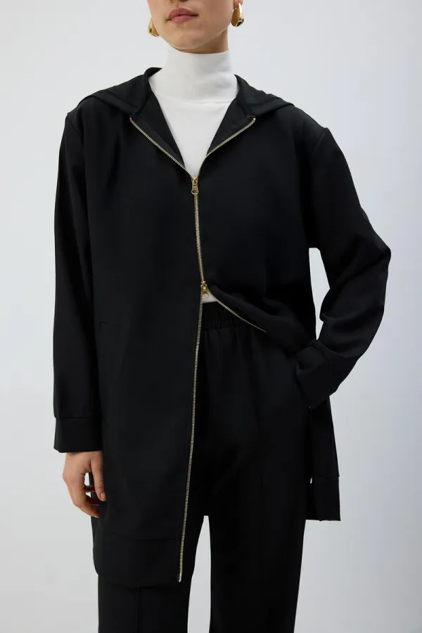ZIPPED HOODED JACKET