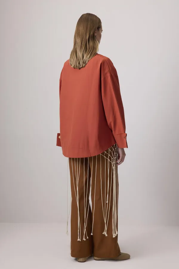 GENİŞ MANŞETLİ ÇITÇITLI CEKET