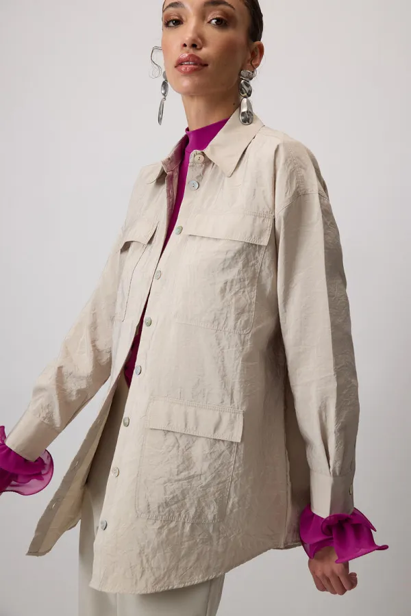 POCKET DETAIL COUPRA JACKET