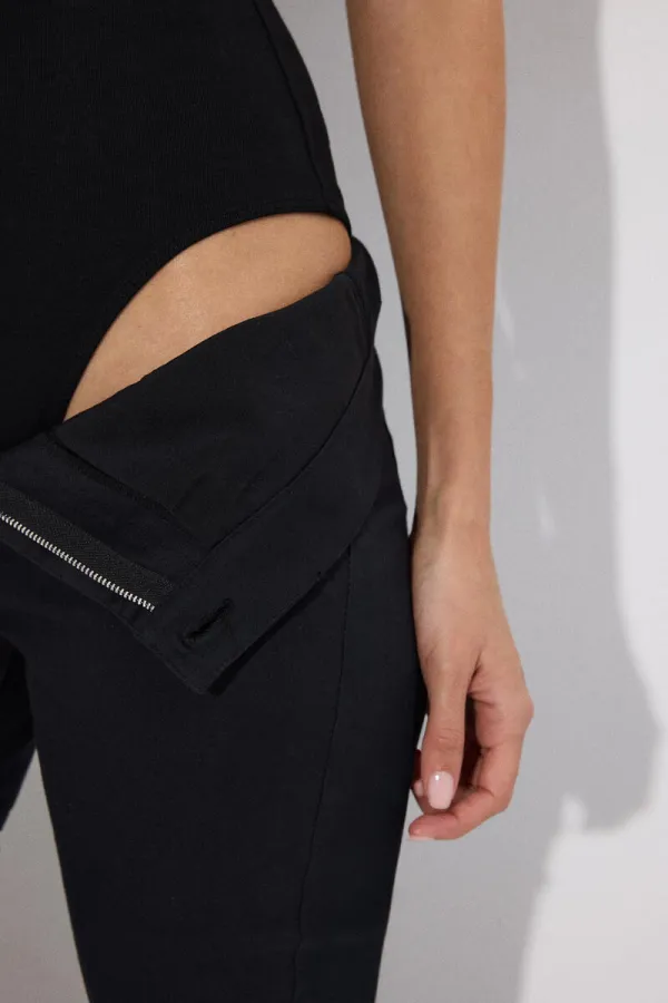 BİSİKLET YAKA ÇITÇITLI BODY