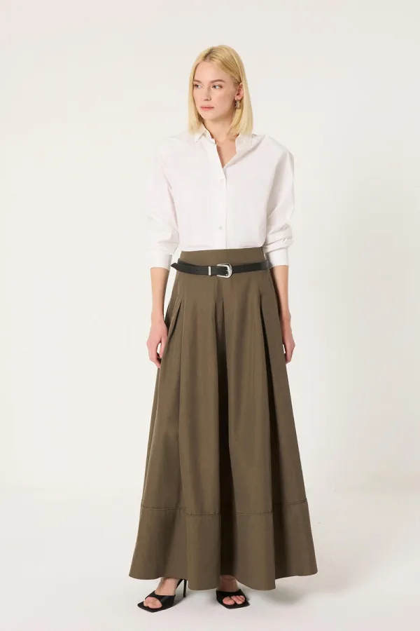 A-line skirt with pocket detail A-line skirt with pocket detail