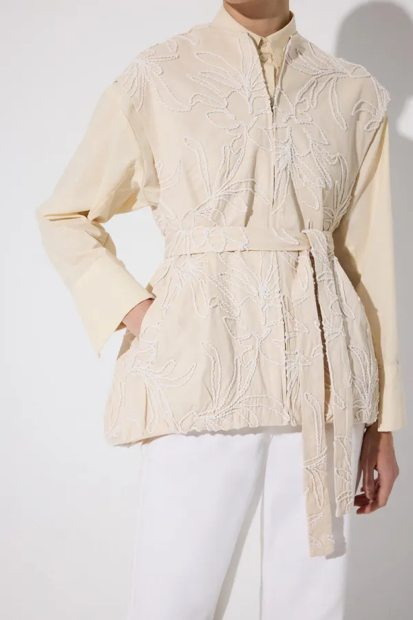 NAKIŞLI UZUN GABARDİN YELEK