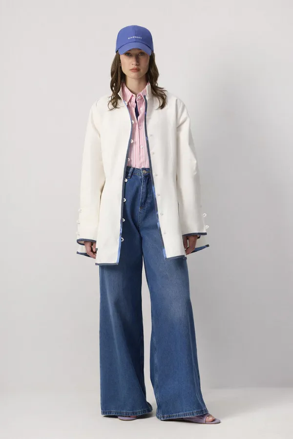 ETEK UCU VOLANLI GABARDİN CEKET