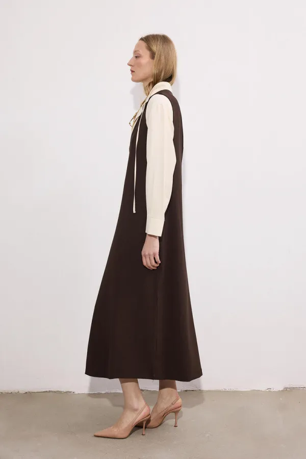 Gilet en crêpe à col en V