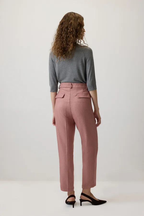 ÇİZGİLİ PİLELİ PANTOLON