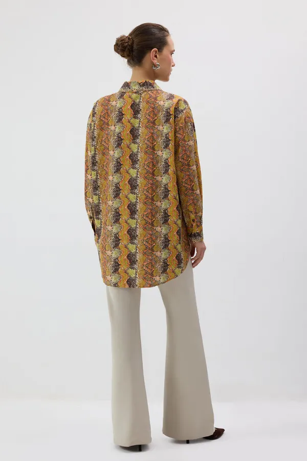 DESENLİ POPLİN GÖMLEK