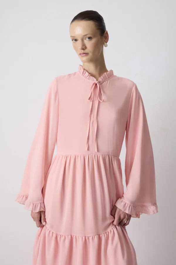 ŞİFON KATMANLI ELBİSE