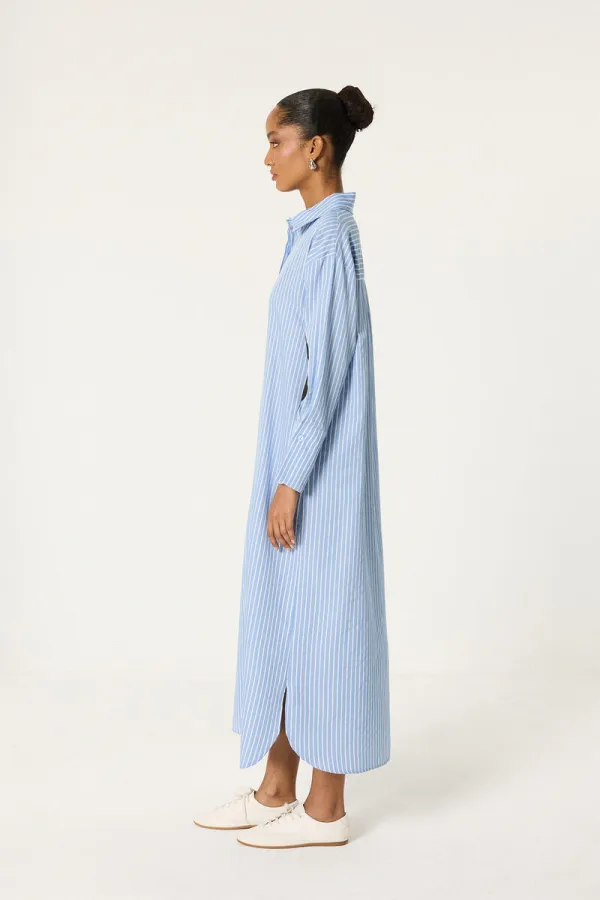 NAKIŞ DETAYLI GÖMLEK ELBİSE