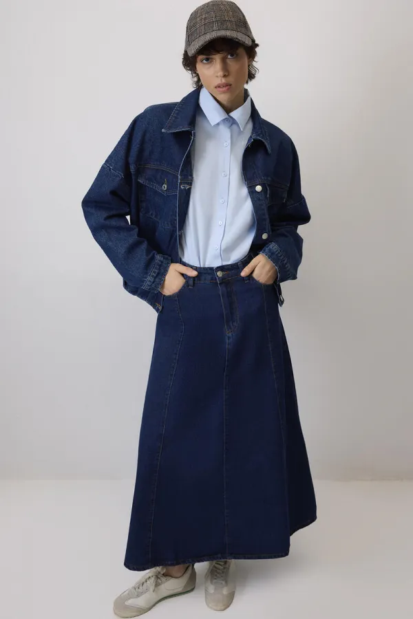 A KESİM DENİM ETEK