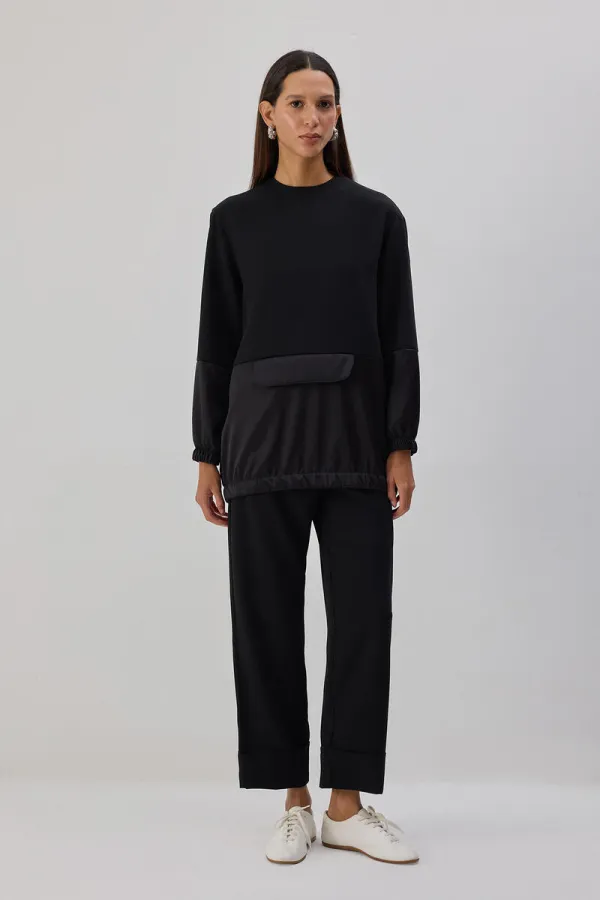 SATEN GARNİLİ KREP TUNİK