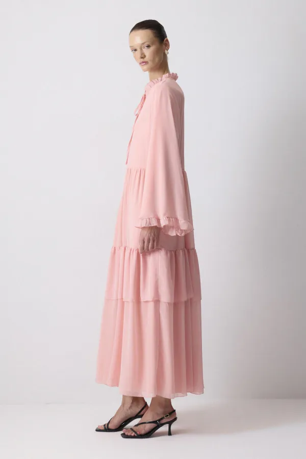 ŞİFON KATMANLI ELBİSE