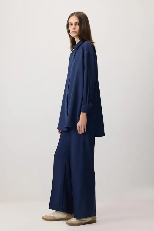 CHEMISE EN CRÊPE SURDIMENSIONNÉE