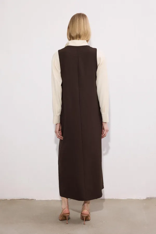 Gilet en crêpe à col en V