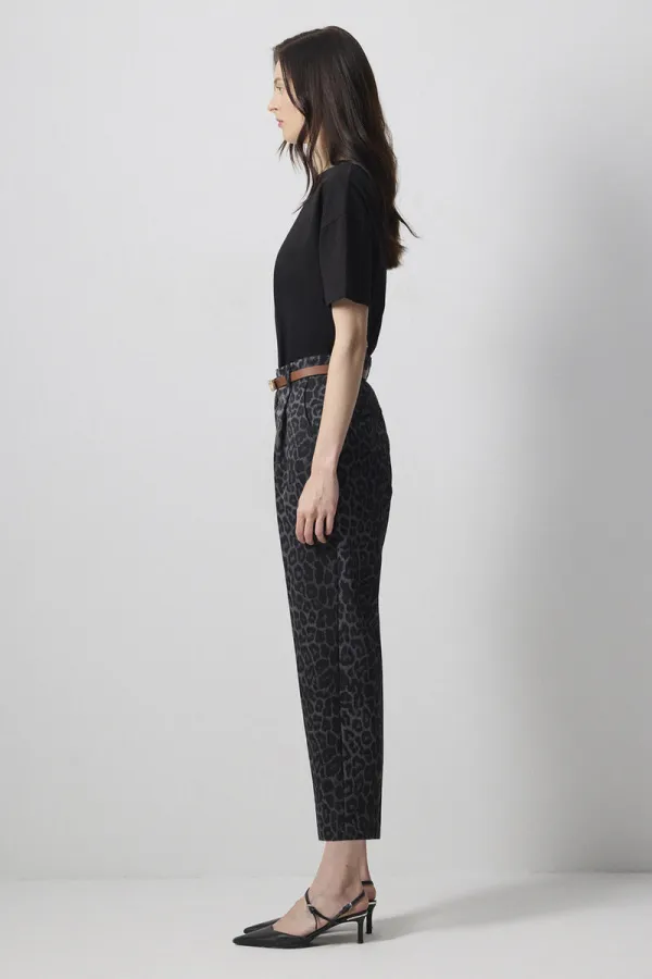 LEOPAR DESENLİ HAVUÇ PANTOLON