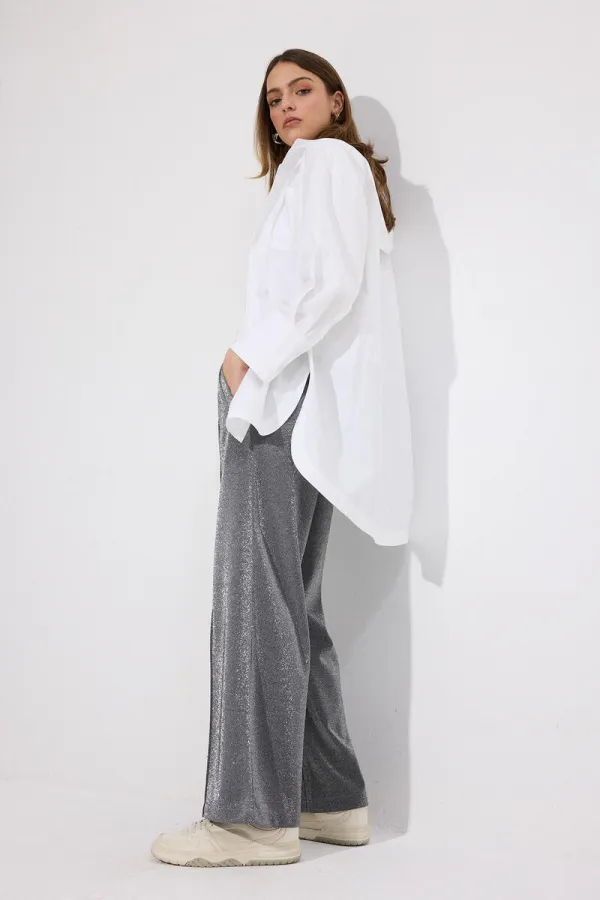 PANTALON À PAILLETTES AVEC TAILLE ÉLASTIQUE