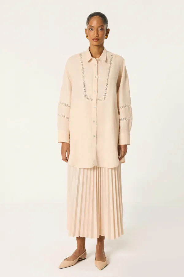 EMBROIDERED LINEN SHIRT